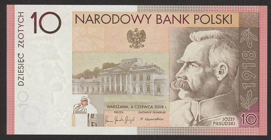 Poland - 2008 10Z, 90th Anniversary Independence Commemorative Note